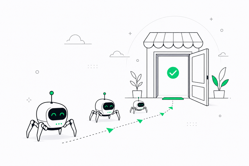 AI crawler bots GPTBot, ClaudeBot and PerplexityBot crawling a Shopify store